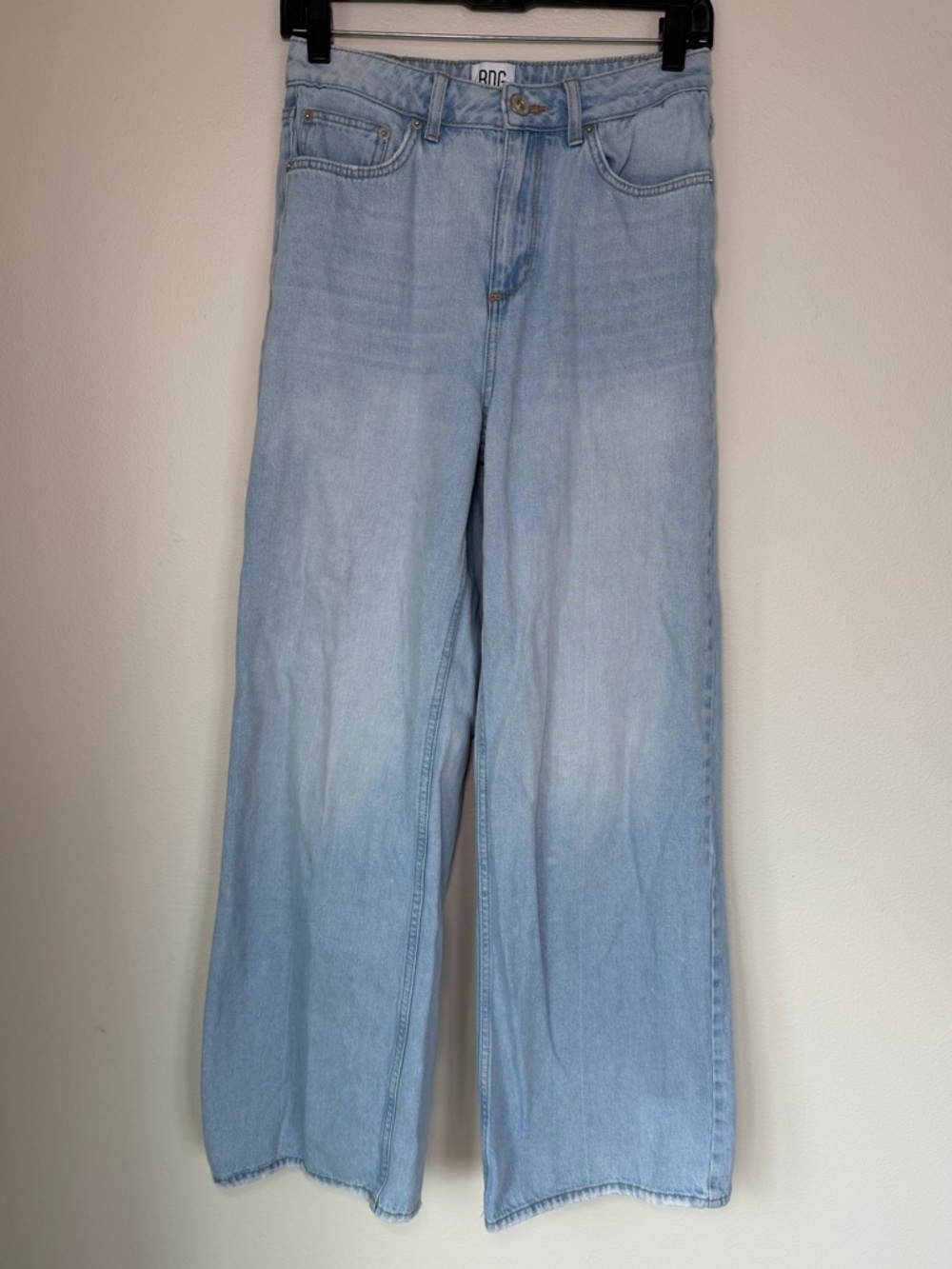 BDG Puddle Wide Leg Blue Jeans Streetwear Distressed Denim